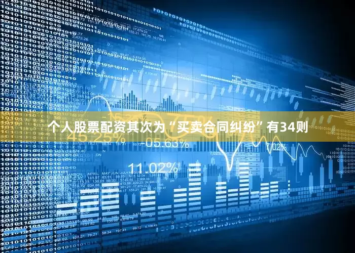 个人股票配资其次为“买卖合同纠纷”有34则